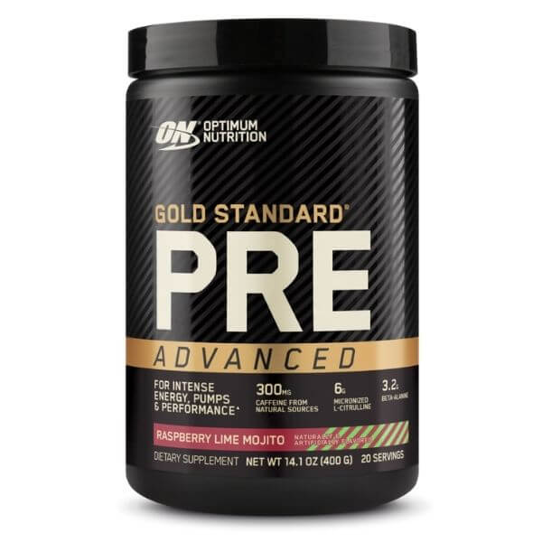 Optimum Nutrition Gold Standard PRE Advanced Raspberry Lime 20 serves